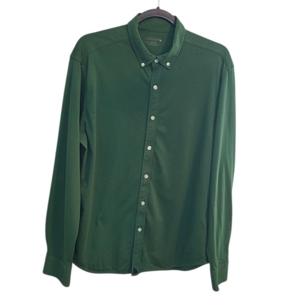 UNTUCKit Mens M Green Button Down Collared Long Sleeve Casual Shirt Work Preppy